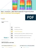 Unit 3: Involved Technologies: Week 1: Introduction - Abap Restful Application Programming Model