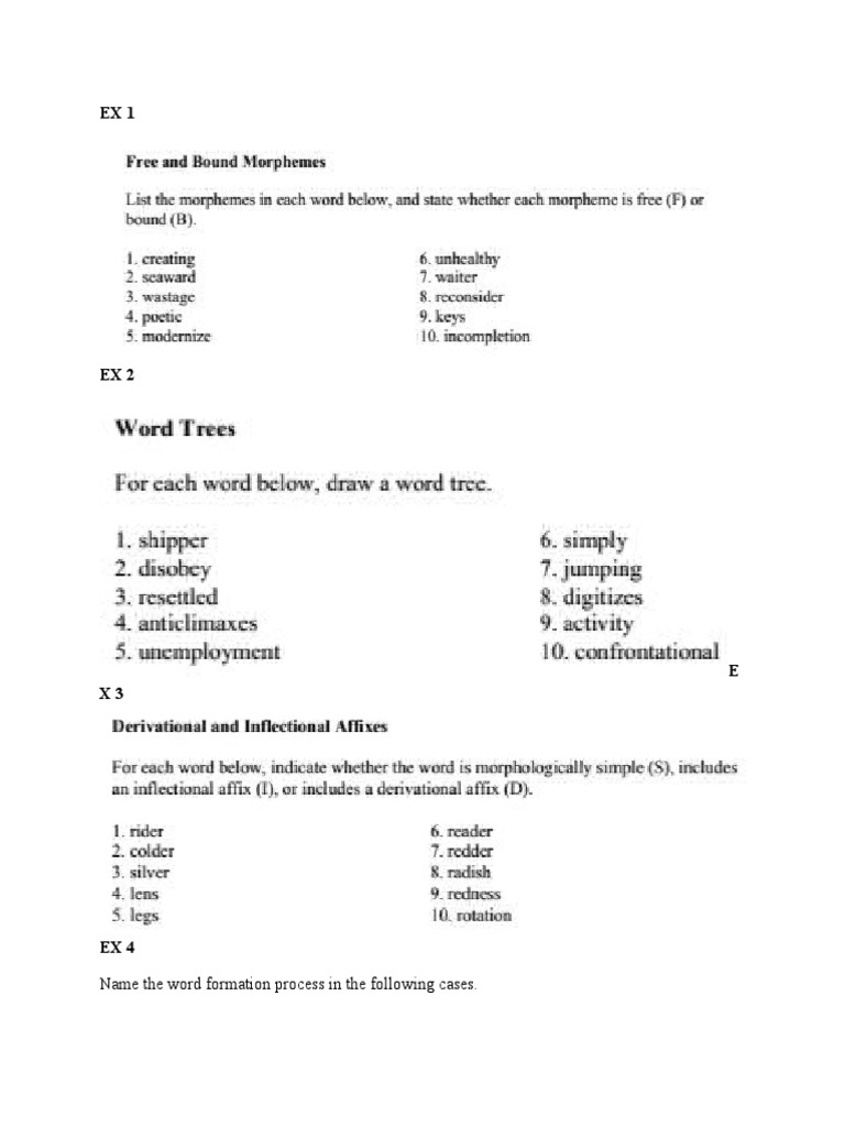 Linguistics Word Formation Guide Pdf Computers