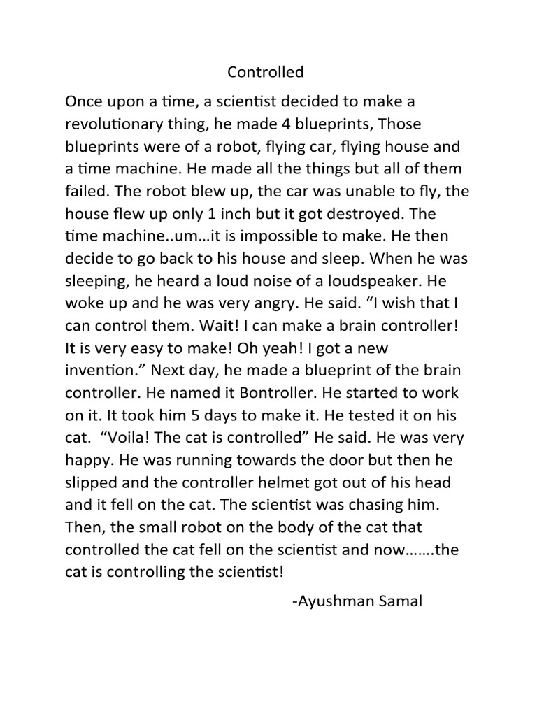 Inventor's Mishap: Cat in Control | PDF | Self-Improvement