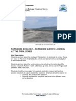 Seashore Ecology - Seashore Survey Looking at The Tidal Zones