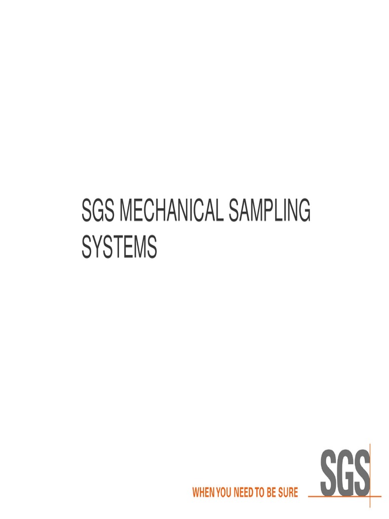 SGS Mechanical Sampling Systems Overview | PDF | Belt (Mechanical ...