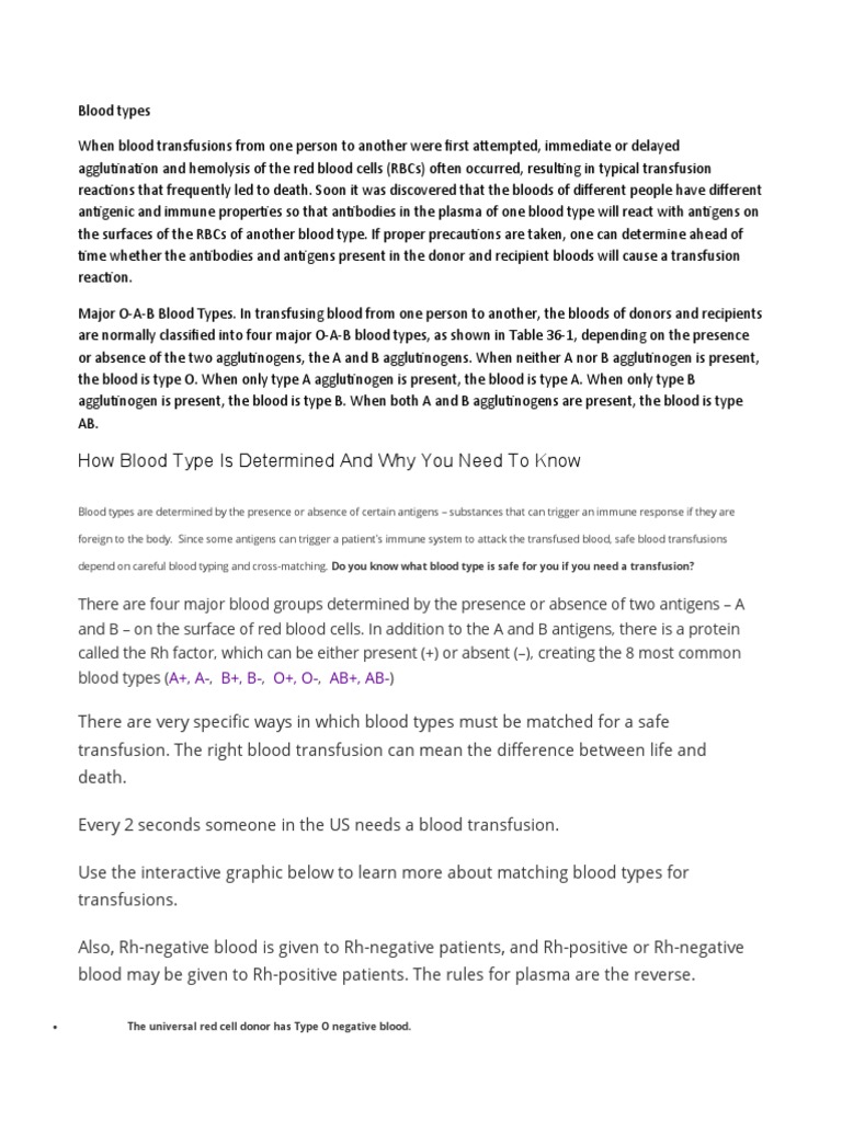 How Blood Type Is Determined and Why You Need To Know A+, AB+, B O+