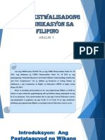 Kontekstwalisadong Komunikasyon Sa Filipino