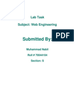 Web Engineering Lab Task