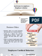 Ethical Issues in Employee Employer Relation
