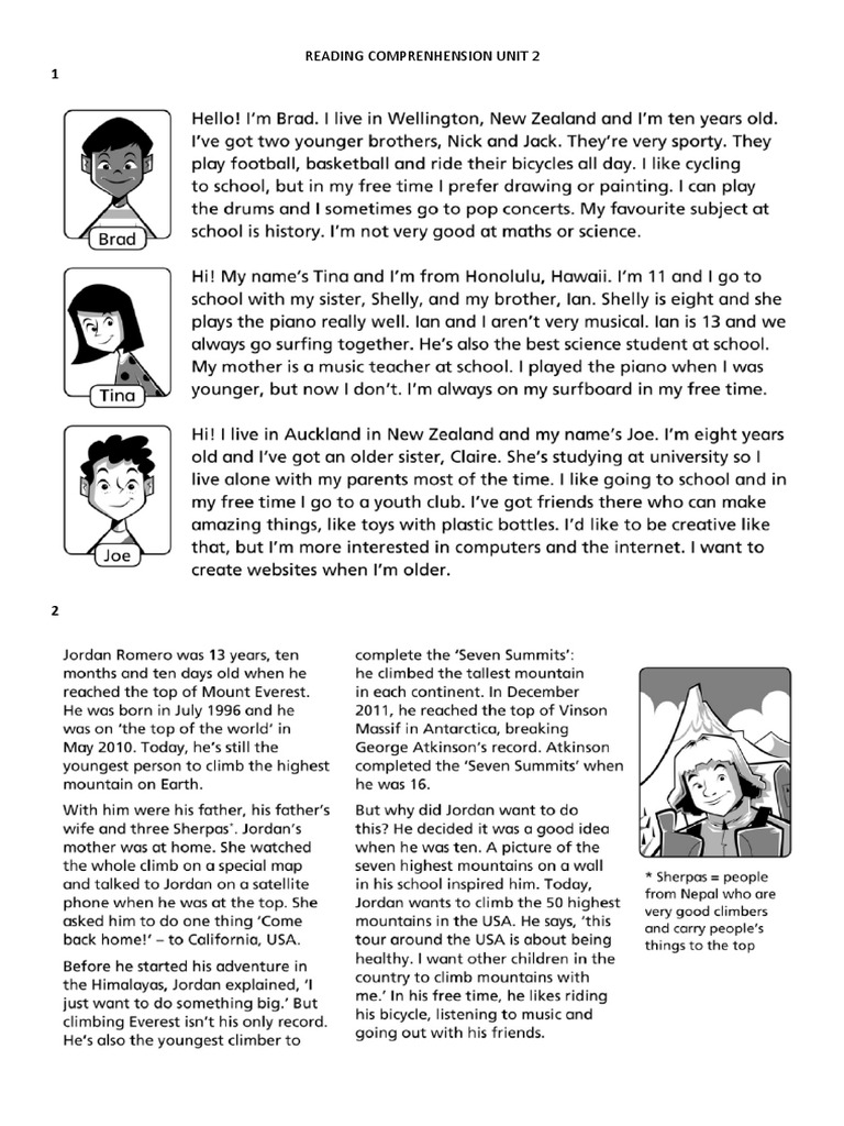 Tiger 6 Unit 2 Reading Comprenhension Pdf