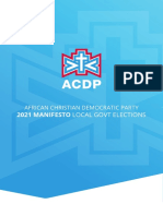 ACDP Local Government Elections 2021 Manifesto