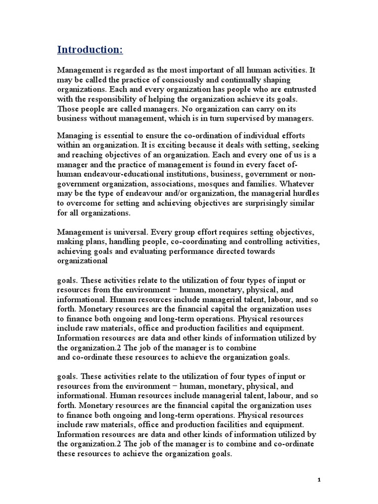 Introduction to Management Concepts | PDF | Science | Corporations