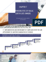 Responsibilities of Halal Certificate Owners: Siti Aishah Binti Zainol Ariffin M101812513