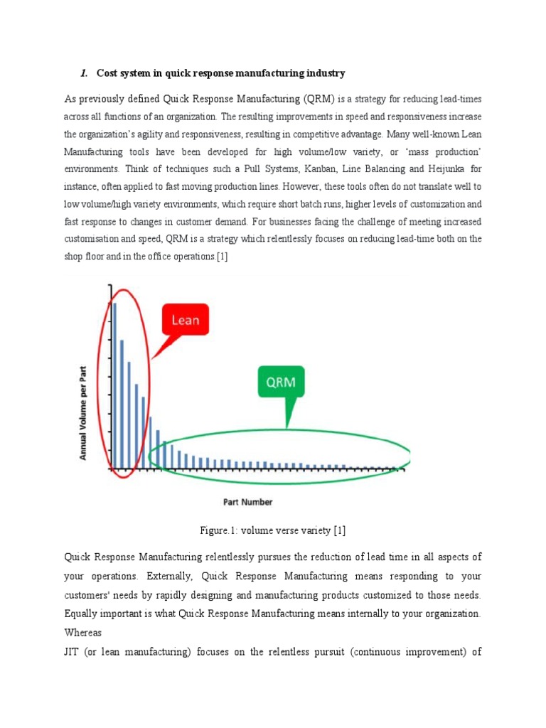 Overhead Cost Reduction in QRM | PDF | Secondary Sector Of The Economy ...