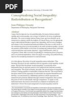 Deranty_Conceptualising Social Inequality