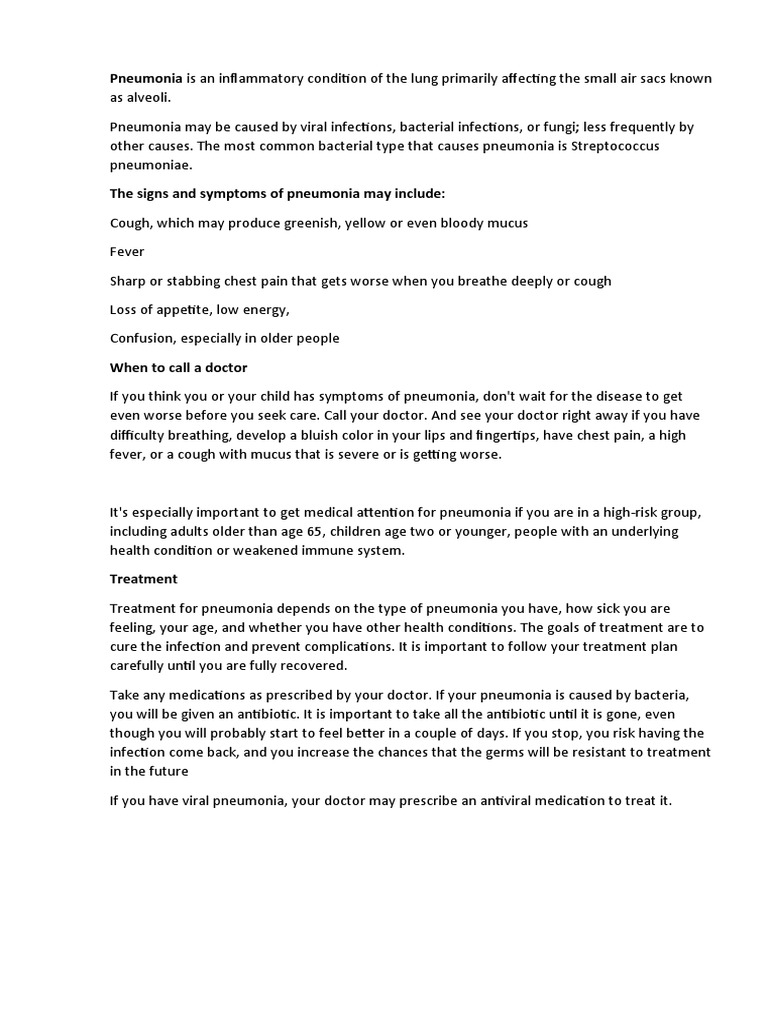 Pneumonia | PDF