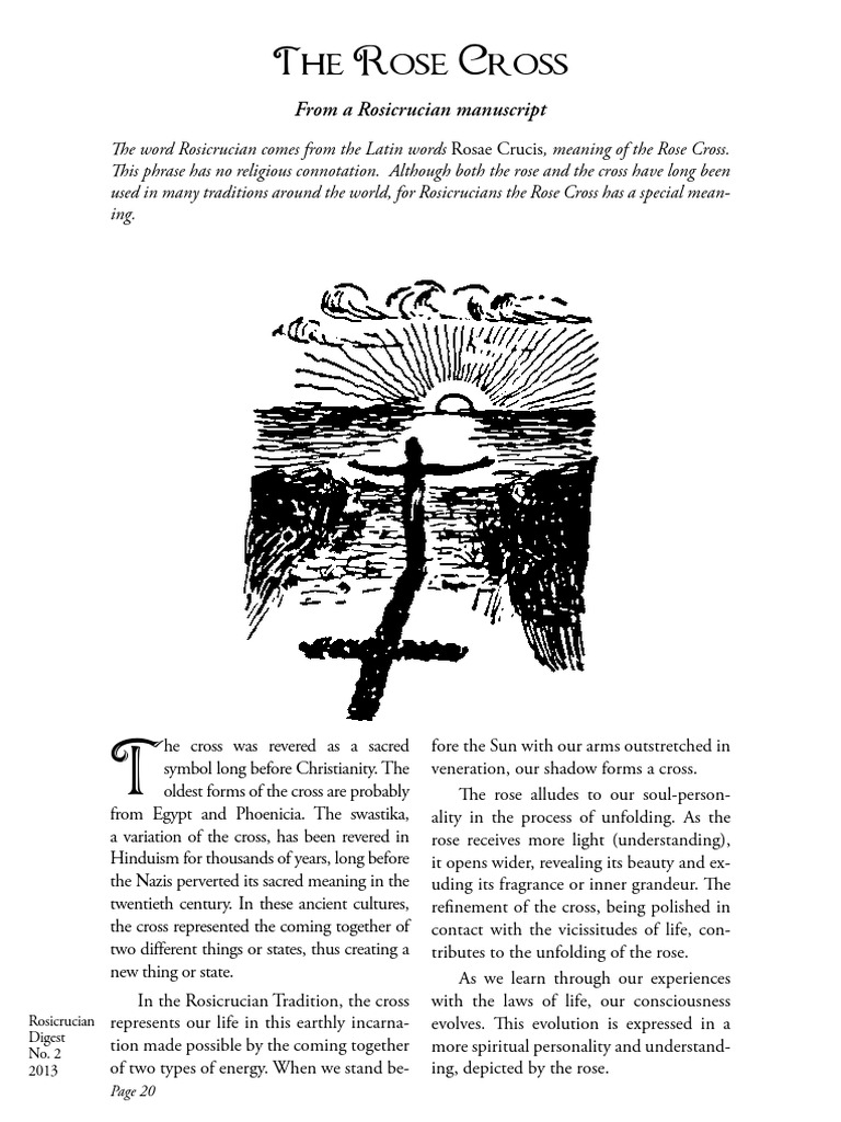 The Rose Cross: From A Rosicrucian Manuscript | PDF | Rosicrucianism ...
