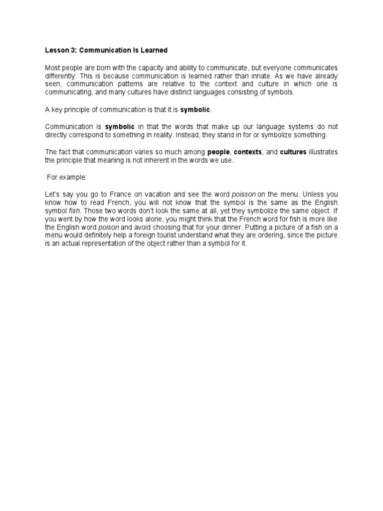 Understanding Learned Communication | PDF | Language Arts & Discipline ...