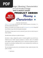 Product Design - Meaning - Characteristics of Good Product Design