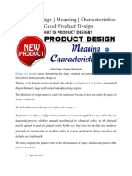 Product Design - Meaning - Characteristics of Good Product Design
