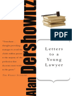 Letters To A Young Lawyer by Dershowitz