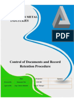 ASMI-OSHMS-PR-14 - Control of Documents and Record Retention Procedure