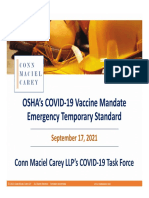 OSHA's COVID 19 Vaccine Mandate Emergency Temporary Standard