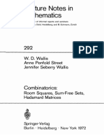 Wallis W.D., Street A.P., Wallis J.S. - Combinatorics - Room Squares, Sum-Free Sets, Hadamard Matrices (1972)