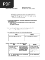 1.0 Computer System 1.3 Information Coding Scheme