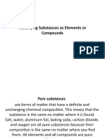 Classifying Substances As Elements or Compounds