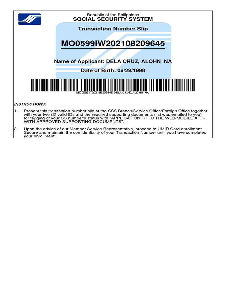 MO0599IW202108209645 Social Security System Transaction Number Slip PDF