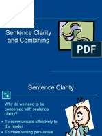 Sentence Clarity and Combining