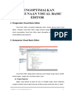 2. Mengoptimalkan Penggunaan Visual Basic Editor