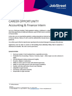 Accounting & Finance Intern - JD