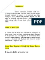 Linear Data Structures: Primitive vs. Non Primitive