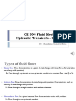 CE 304 Fluid Mechanics II: Hydraulic Transients - Lecture 1