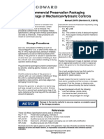 Commercial Preservation Packaging For Storage of Mechanical-Hydraulic Controls