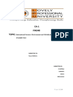 CA-1 FIN348 Topic:: International Business Environment and Globalization of Starbucks