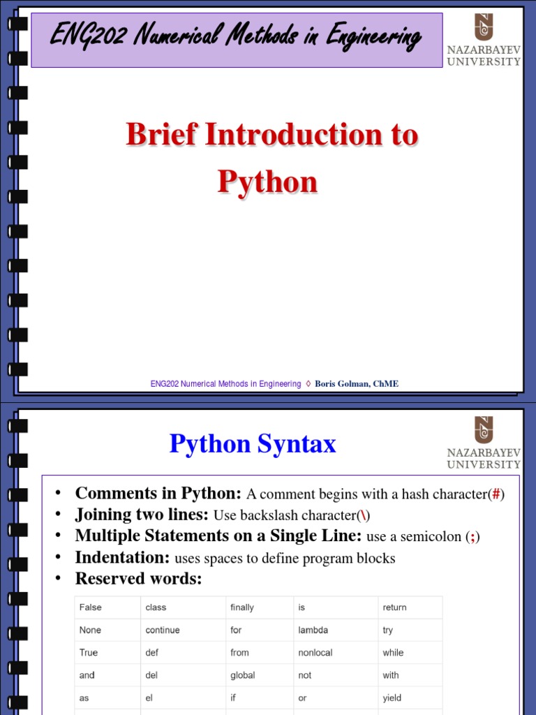 ENG202 - Introduction To Python | PDF | Control Flow | Python ...