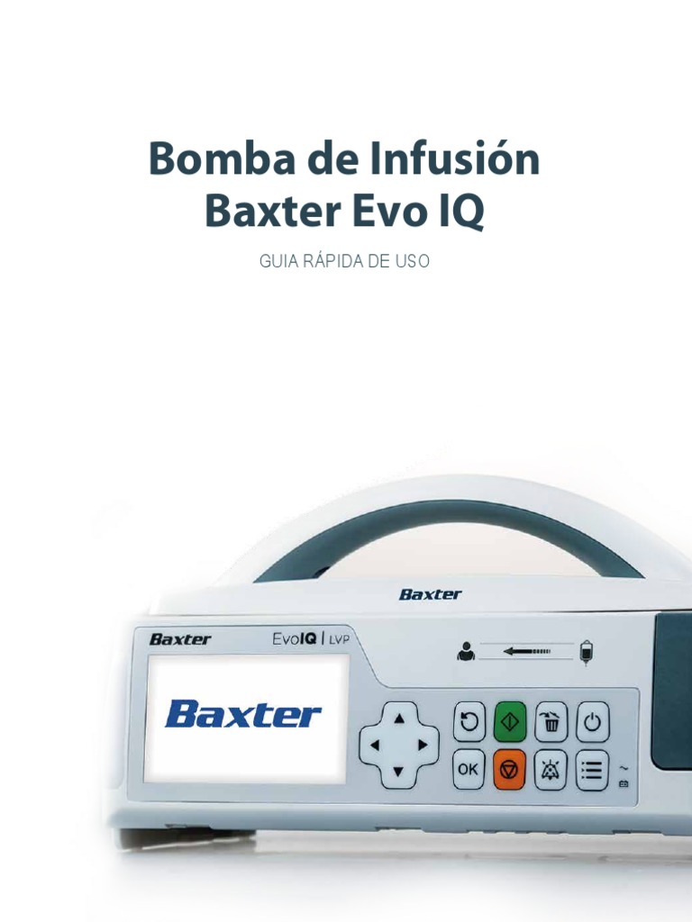 Baxter Evo IQ Bomba de Infusión Guia Rápida de Uso PDF