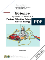 SCI8 Q1 M3 Factors Affecting Potential and Kinetic Energy