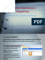 Prezentari electronice in PowerPoint