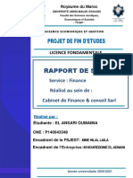 Rapport de stage Cabinet de Finance & conseil sarl