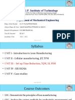 Dr.N.G.P. Institute Lean Manufacturing Course