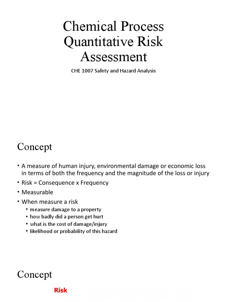 Chemical Process Risk Assessment Guidelines | PDF | Risk | Risk Assessment