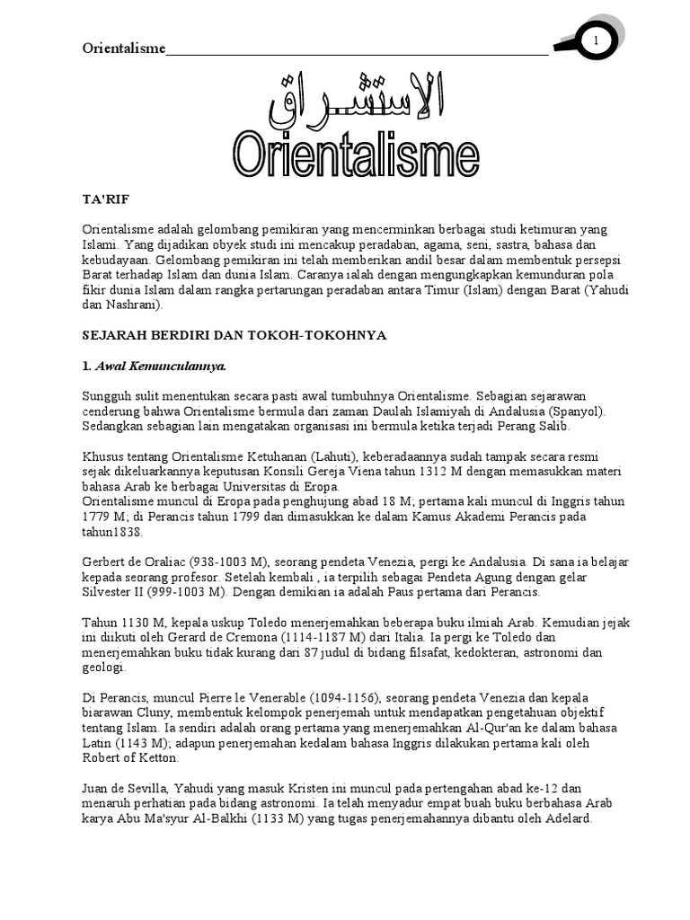 Orientalisme Pdf