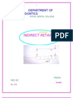 Indirect Retainers: Department of Prosthodontics