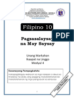 FILIPINO 10 - Q1 - Mod4