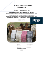 Mejora de alpacas en Congalla