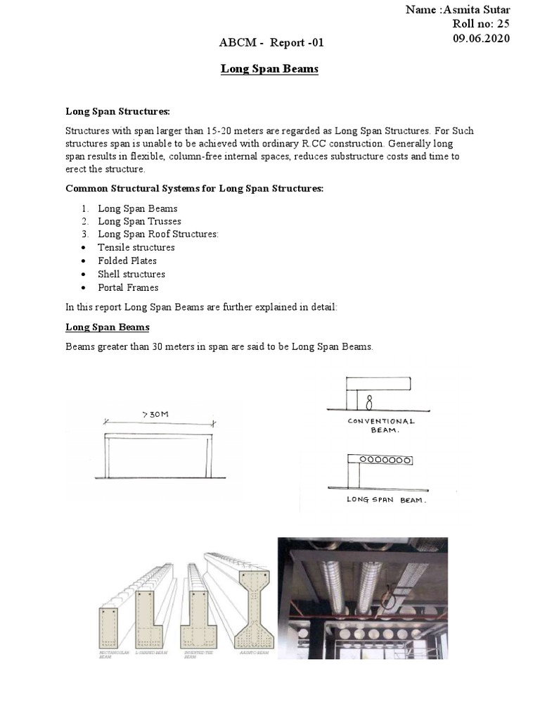 Long Span Beam Design Overview | PDF | Truss | Beam (Structure)