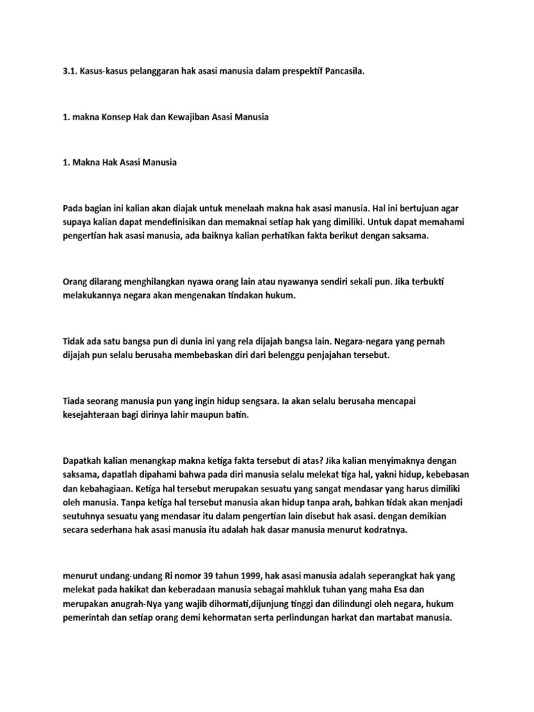 3 1 Kasus Kasus Pelanggan Ham Ppkn Pdf