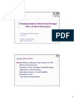 Fundamentals of Structural Design Part of Steel Structures: Scope of The Lecture