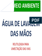 Placa - Água de Lavagem Das Mãos