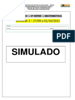 Simulado 3a Série Ensino Médio Matemática Semana 3